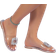 Shein Women Rhinestone Decor Clear Band Slide Sandals, Glamorous Summer Flat Sandals