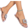 Shein Women Rhinestone Decor Clear Band Slide Sandals, Glamorous Summer Flat Sandals