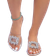 Shein Women Rhinestone Decor Clear Band Slide Sandals, Glamorous Summer Flat Sandals