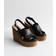 New Look Women's Faux Leather Cork Wedge Sandals - Black
