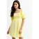 New Look Shirred Frill Mini Dress - Light Yellow