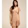New Look frill skirt mini dress in brown floral pattern-Pink