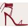 PrettyLittleThing Faux Suede Round Toe Barely There Heeled Sandals - Red