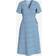 Vila Lovie Wrap Short Sleeve Midi Dress - Blau