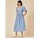 Nobody's Child Scarla Gingham Midi Dress - Blue/White
