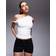 River Island Stretch Denim Hot Pant Shorts - Black