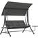 OutSunny 3 Seat Garden Swing Chair Steel with Adjustable Canopy and Coffee Tables