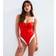 New Look Colour Block Ring Detail Swimsuit - Red