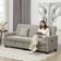 Homcom Reversible L-Shaped Sectional Bed Beige Sofa 90cm