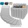 Bodenschutzmatte Fitness 30 x 30 x 1 cm Blau