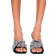 PrettyLittleThing PU Square Toe Diamante Knot Strap Mules - Black