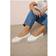 Yours Woven Ballerina Pumps In Wide E Fit - White