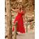 Nobody's Child Ianthe Tie Detail V-Neck Midi Dress - Red