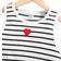 Shein Girls Striped & Heart Print Tank Top