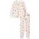 Polarn O. Pyret Kids' Heart Print Pyjamas - White