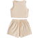 Shein Girls Solid Tank Top & Knot Front Shorts
