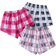 Shein 3pcs/Set Girls' Cute Simple Plaid Shorts Combination