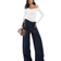 Stradivarius STR Ribstrikket Top Med Asymmetrisk Hals - Hvid