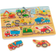 B.Toys Construction Trucks Wooden Peg Puzzle 8 Pcs