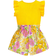 Shein Baby Girl Casual Bow Detail Sleeve Top With Bowknot And Floral Print Shorts Set Suitable For Holiday Summer