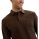 Tailor Store Melange Polo Shirt - Chestnut Brown