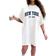 Shein Plus Summer Casual English Printed Oversized TShirt Dress White 0XL,1XL,2XL,3XL,4XL