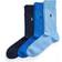 Polo Ralph Lauren Egyptian Cotton Ribbed Socks Pack of 3 - Blue