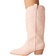 Glamorous Studded Western Knee Boots - Cream/Pink