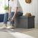Songmics Bench Stool 80 Liter Capacity Seat Brystopbevaringsboks 300 kg Opbevaringsbænk 76x38cm