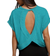 Shein Womens Solid Color Round Neck Backless Short Sleeve Casual TShirt