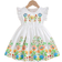 Shein Baby Girl Elegant Floral Printed Ruffle Sleeve Dress With Empire Waist SpringSummer Fashion