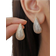 Shein pair Fashionable Teardrop Shaped Cubic Zirconia Stud Earrings Glittering And Luxurious Gift For Girls On Dates Valentines Day And Christmas