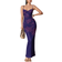 Shein Floral Pattern Lace Trim Camisole Maxi Bodycon Dress Women Elegant Long Dress