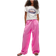 Topshop Linnebyxor Med Ballongben - Rosa