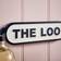 Dunelm Heart and Soul THE LOO Plaque White/Navy Blue Wall Decor 26x6.5cm