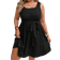 Shein Plus Vacation Style VNeck Sleeveless Dress With Waist Belt And Patchwork Design