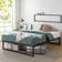 Hashtag Home Desoto Quick Lock Steel Bed Frame - Black (6') 136x189cm
