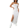 Shein White Ditsy Floral High Side Split Long Cami Dress
