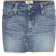 Monki Low Waist Denim Mini Skirt - Mid Blue Wash