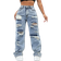 Shein Damen amerikanischer Straßen-Stil personalisierte trendige Boyfriend-Jeans mit Rissen gerade geschnitten