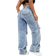Shein Damen amerikanischer Straßen-Stil personalisierte trendige Boyfriend-Jeans mit Rissen gerade geschnitten