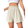 Shein Ruffle Hem Shorts - Solid Color