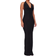 PrettyLittleThing Soft Touch Cowl Neck Twist Back Detail Maxi Dress - Black