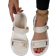 Shein Women Hook-and-loop Fastener Sports Sandals, Sporty Beige Fabric Sport Sandals