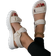Shein Women Hook-and-loop Fastener Sports Sandals, Sporty Beige Fabric Sport Sandals