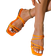 Shein Women's Trendy Solid Orange Color Minimalist Slides, Chic And Simple