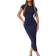Shein Damen Sommer Lässig einfarbiges Slim Fit Maxikleid
