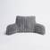 OHS Ribbed Faux Fur Cuddle Complete Decoration Pillows Grey (65x40cm)