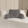 OHS Ribbed Faux Fur Cuddle Complete Decoration Pillows Grey (65x40cm)