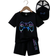 Shein Young Boy Game Console Printed Short Sleeve T-Shirt And Shorts Set With Hat